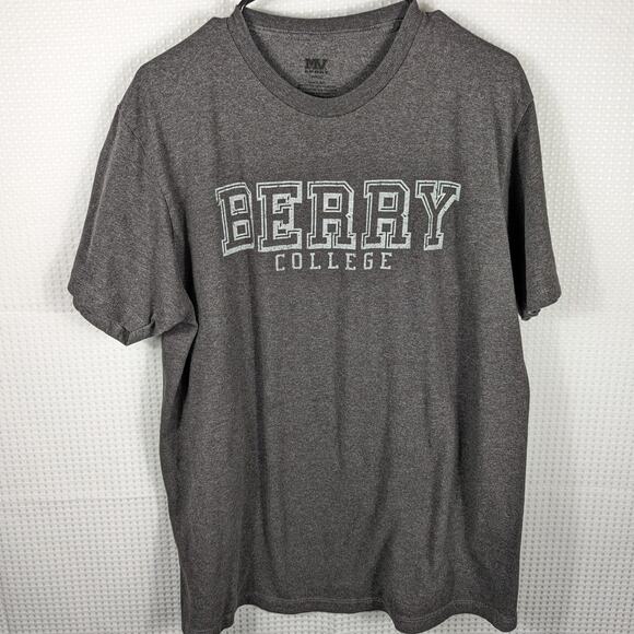 Berry College L T-Shirt Men’s Gray MV Sport Short Sleeve Logo Tee Rome Georgia - Picture 1 of 5